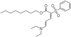 Octyl 5-N, N- diethylamino -2- phenylsulfonyl -2,4- pentadienoic acid