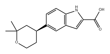 1H-Indole-2-carboxylic  acid,  5-[(4S)-tetrahydro-2,2-dimethyl-2H-pyran-4-yl]-